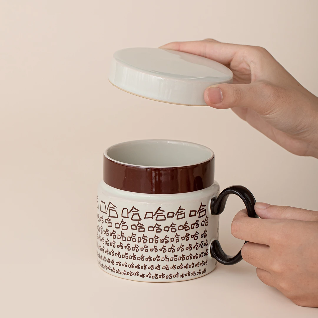 2025新款特别好看的精致的个人专用办公室陶瓷杯带盖马克杯咖啡杯