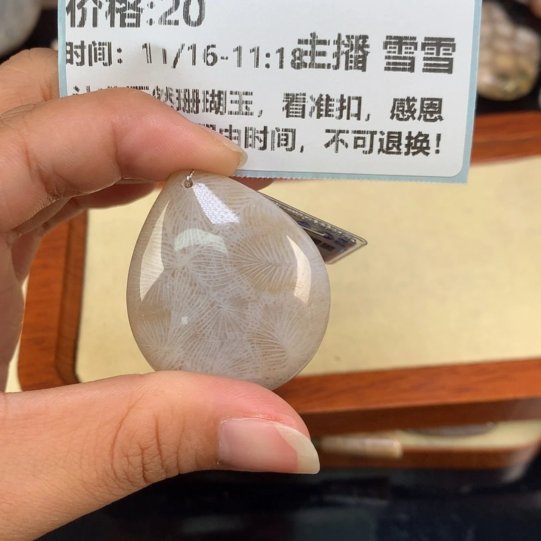 【闪购商品】颈饰未镶嵌硅化珊瑚（珊瑚玉）拉***亚