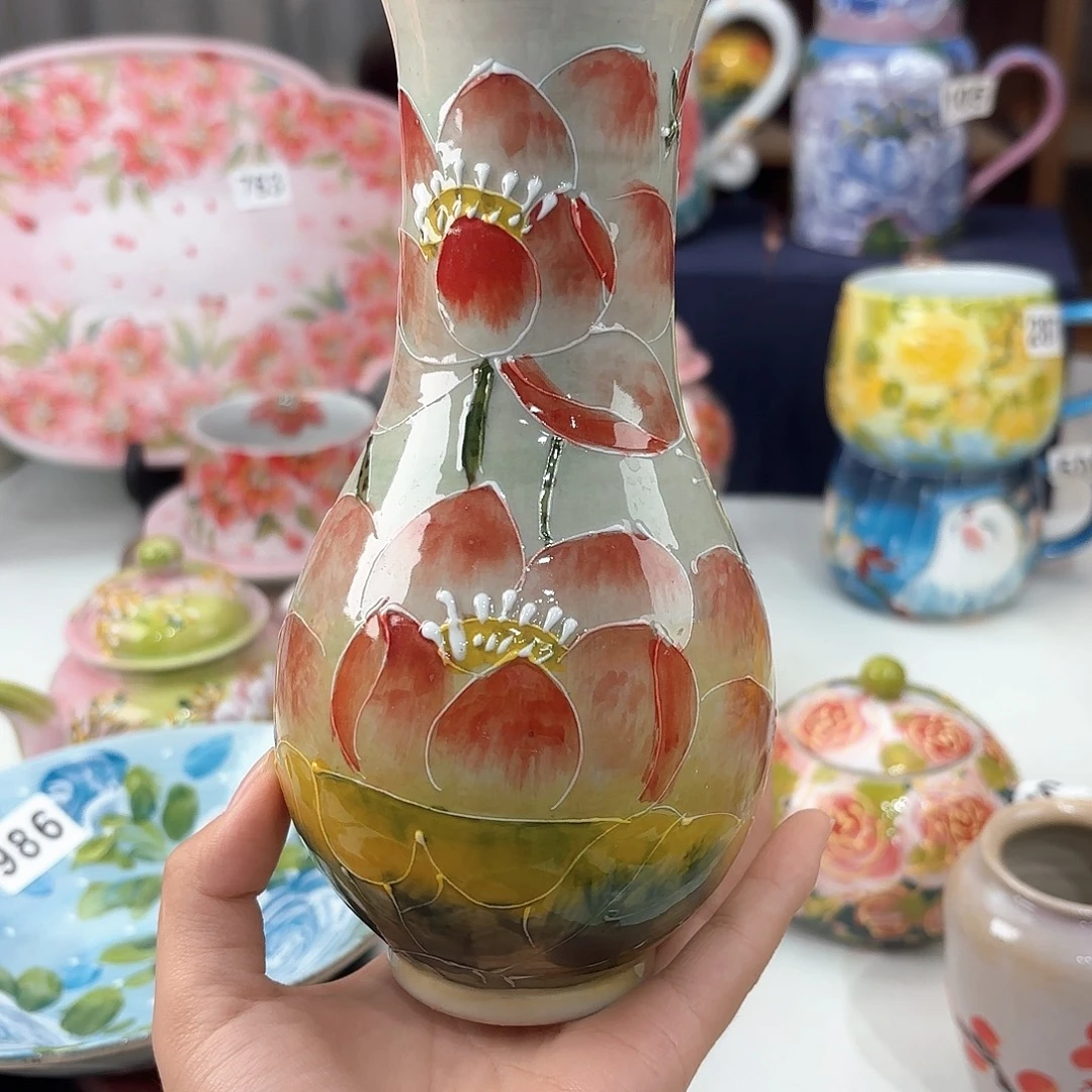 景德镇手绘高温釉下彩陶瓷茶具