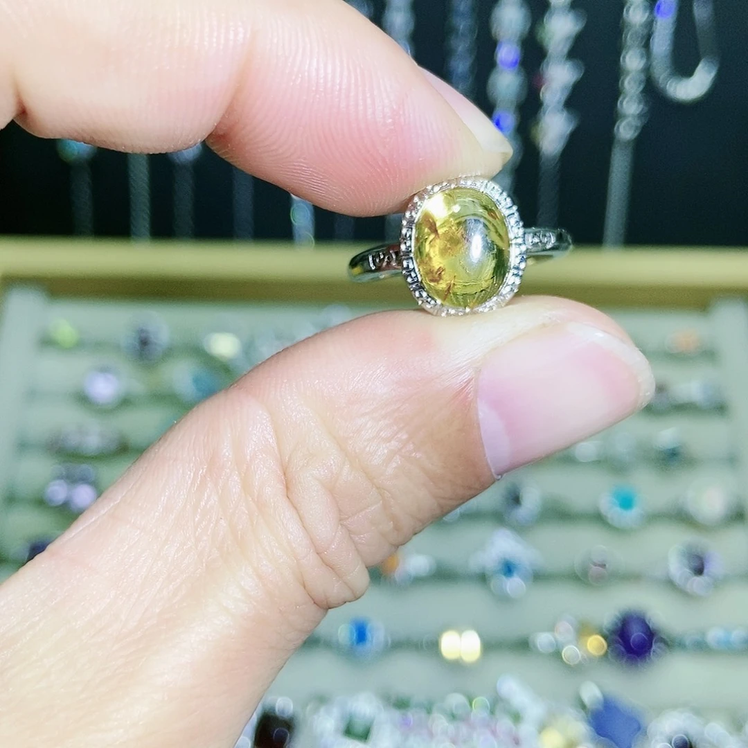 【闪购商品】未镶嵌琥珀（花珀）戒指