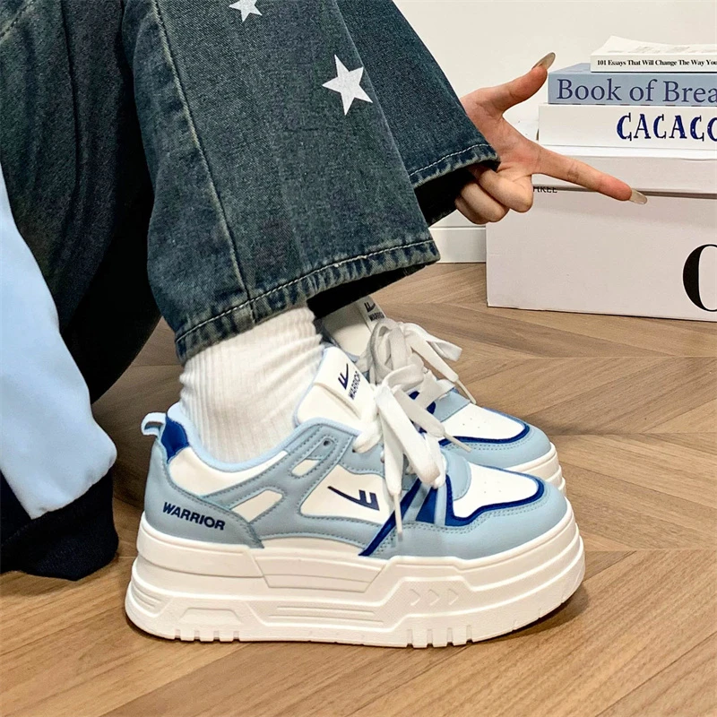 回力蓝白奶fufu厚底小白鞋2025秋季新款潮流百搭女鞋小个子板鞋潮