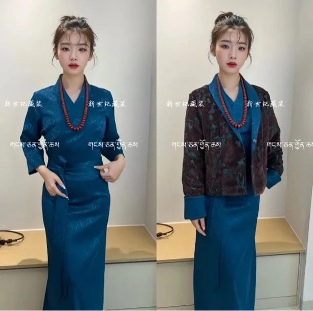 两件套西藏服外套藏装民族风春夏藏袍民族风博啦裙