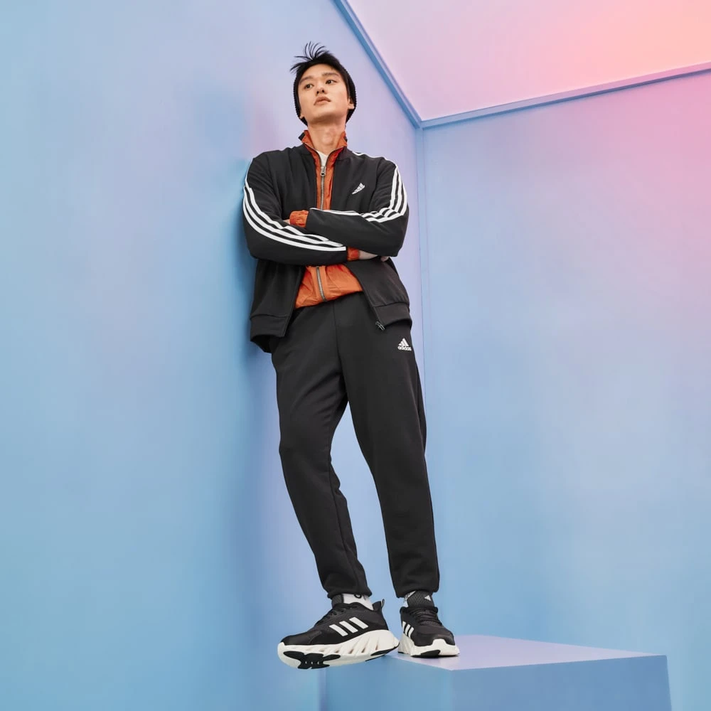 Adidas阿迪达斯套装春秋男女经典三条杠一套装IC6766