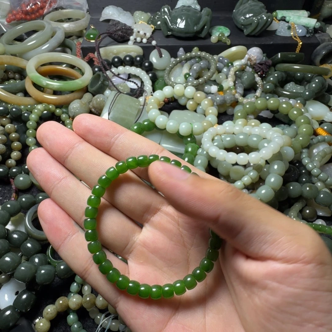 和田玉（碧玉）未镶嵌手串