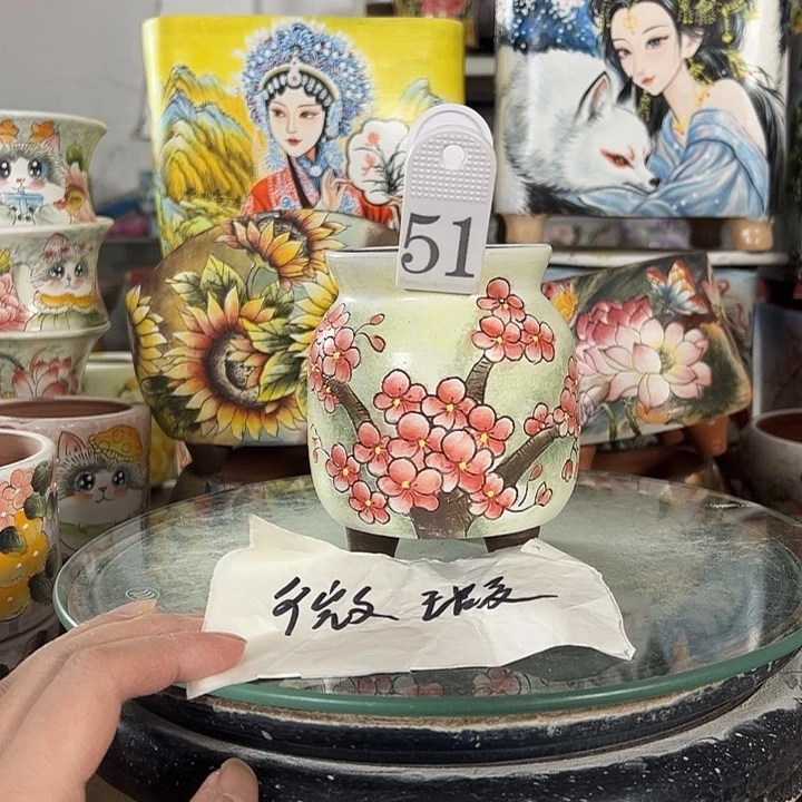 景德镇手绘花盆性价比超高