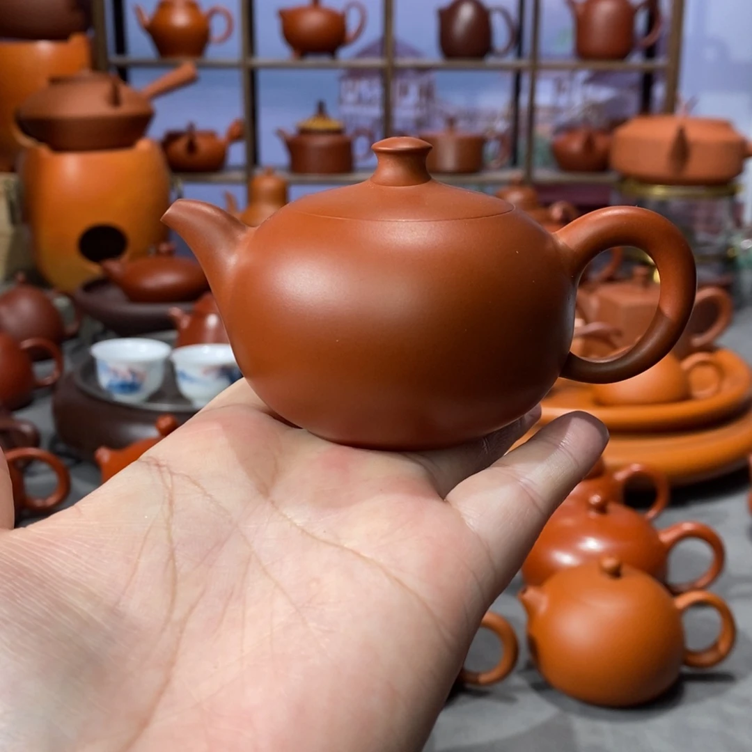 紫砂茶壶邱桂林朱泥佛量壶90c