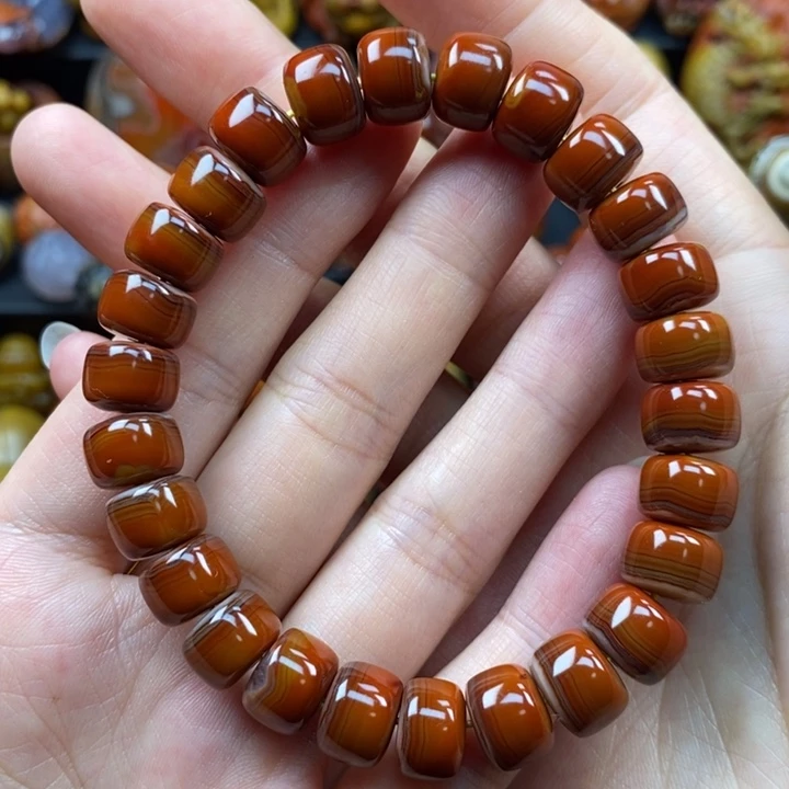 玛瑙/玉髓未镶嵌手串战国红手串