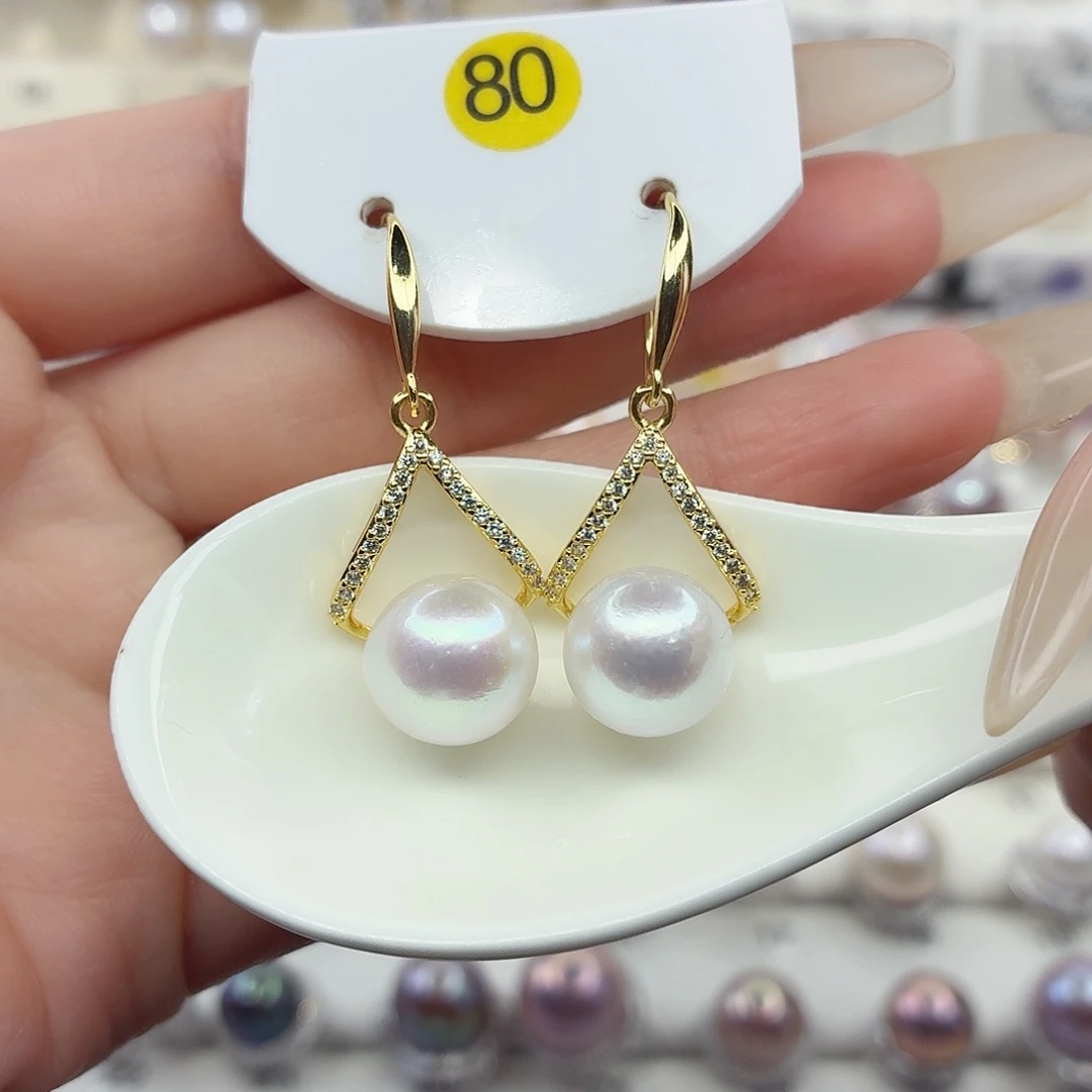 淡水珍珠耳饰未镶嵌F