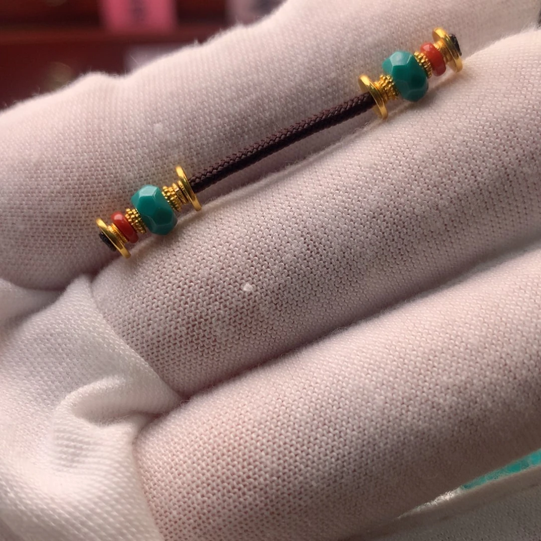 绿松石18K金镶嵌配饰