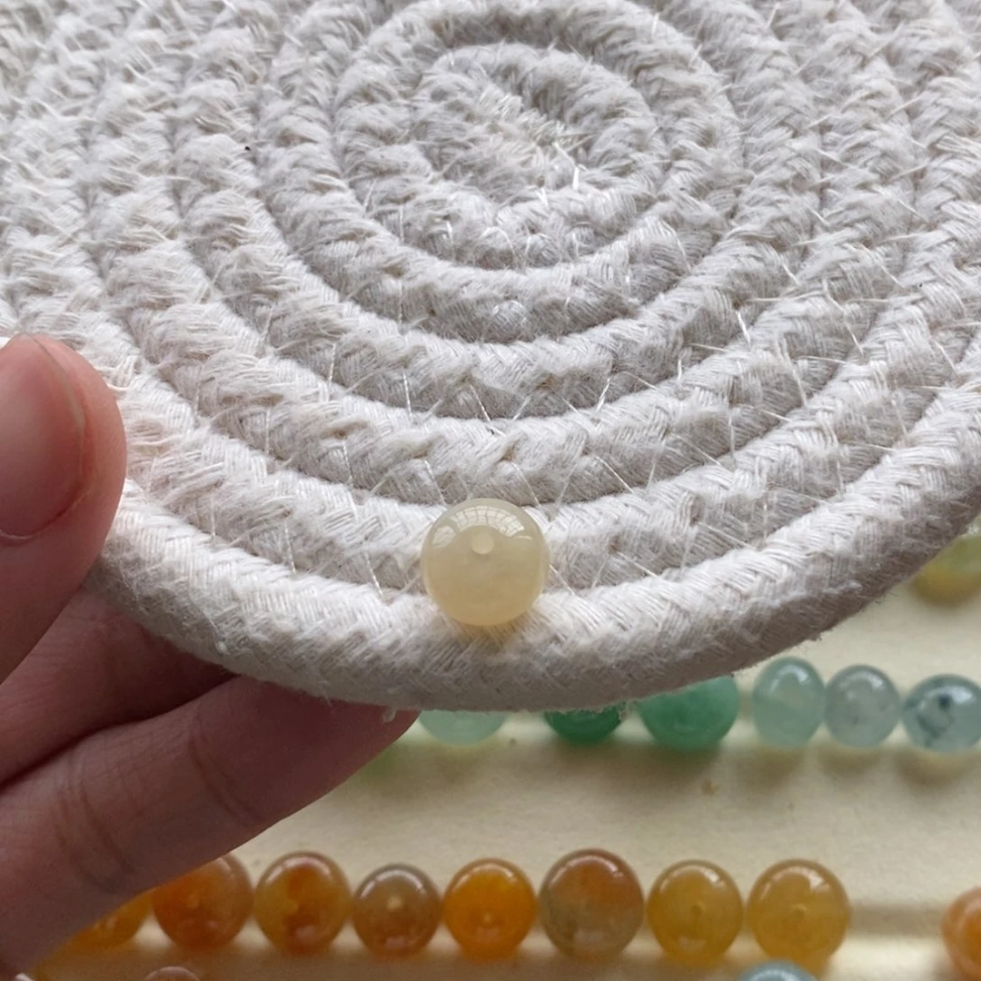 散珠翡翠9.6×6.5天然翡翠A货散珠