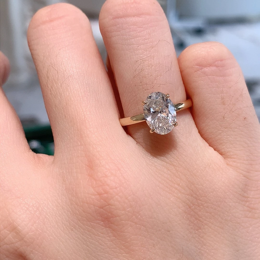 实验室培育钻石18K金镶嵌12