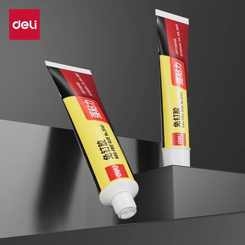 得力JS161铝封膜免钉胶60g/盒牙膏胶体强粘强承受力低气味无甲醛