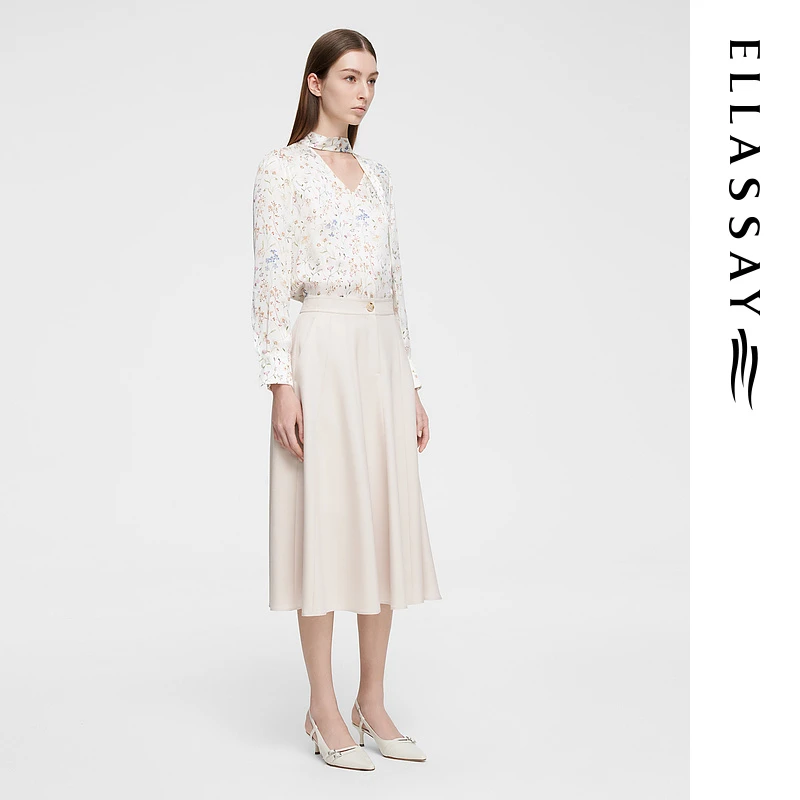 【粉丝专享】ELLASSAY歌力思白色法式衬衫EWE351C01900