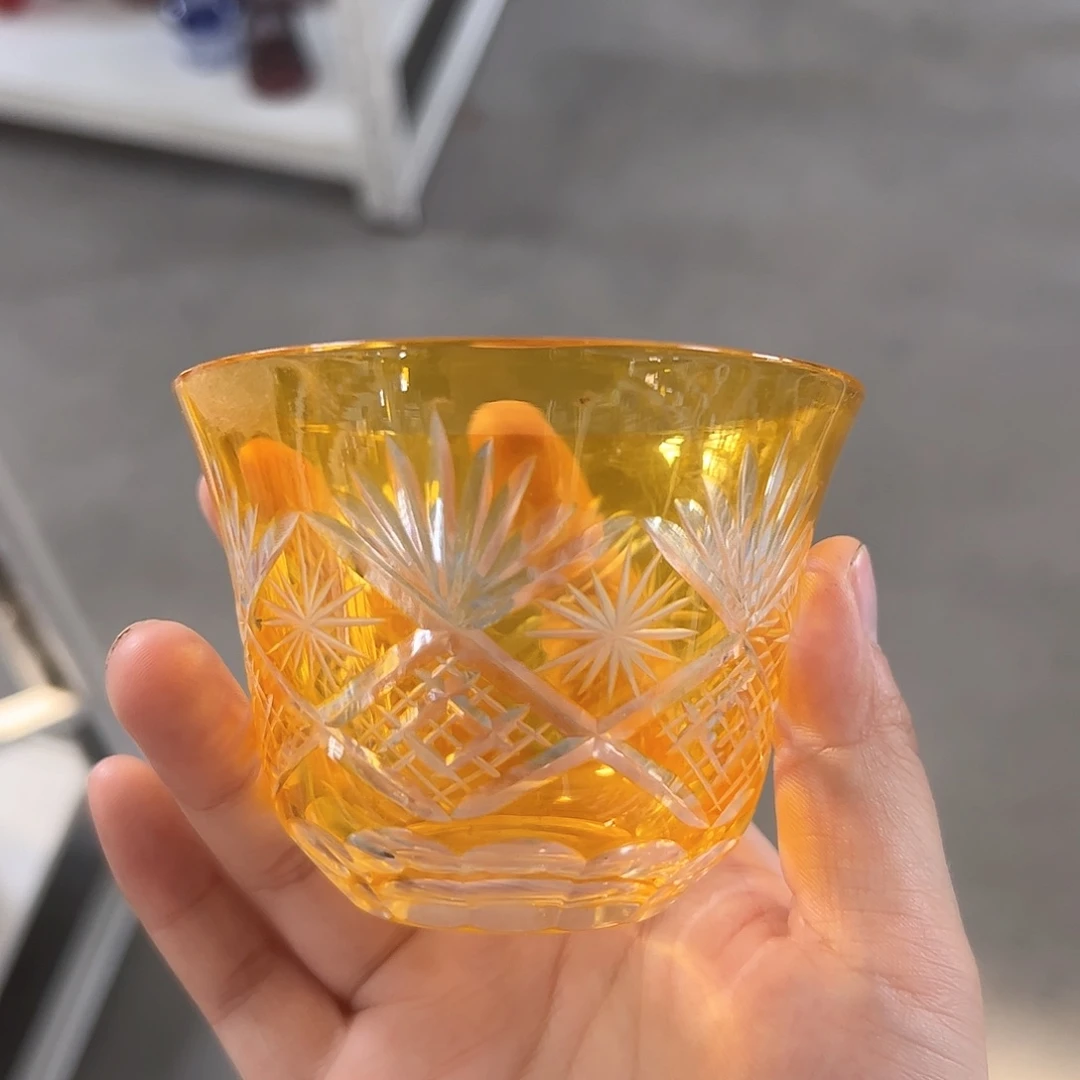 水晶玻璃平底款微瑕一个