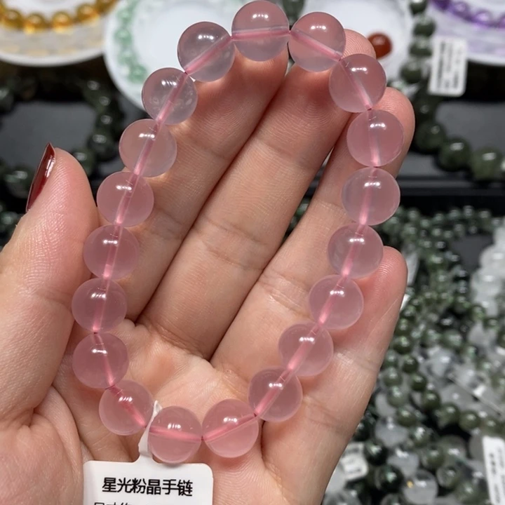 手链水晶未镶嵌粉水晶手链