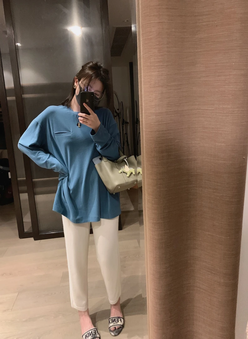 ASM ANNA◆ 奶糕萝卜裤~简约宽腰头压纹感针织萝卜裤A6811