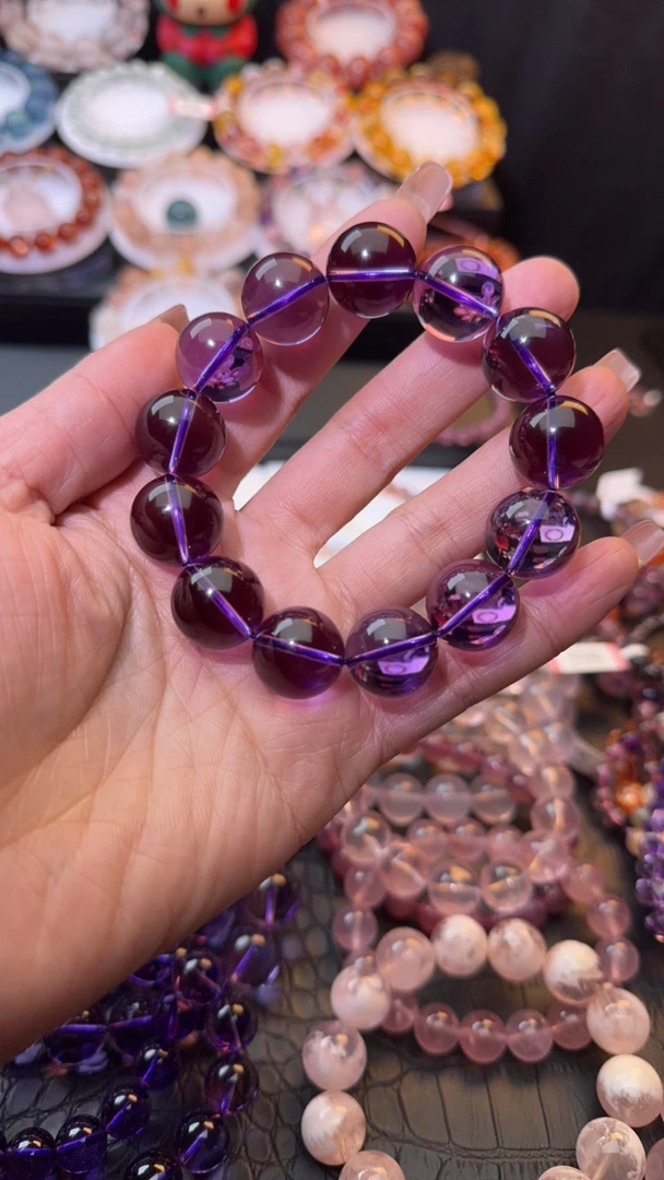 天然巴西紫水晶手串
