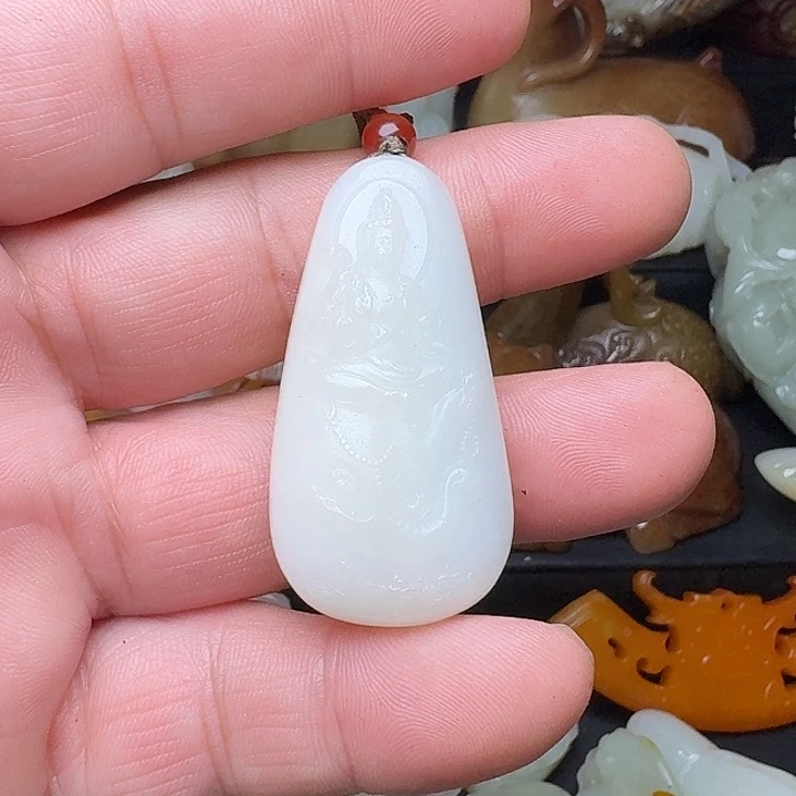 和田玉未镶嵌挂件用****哥