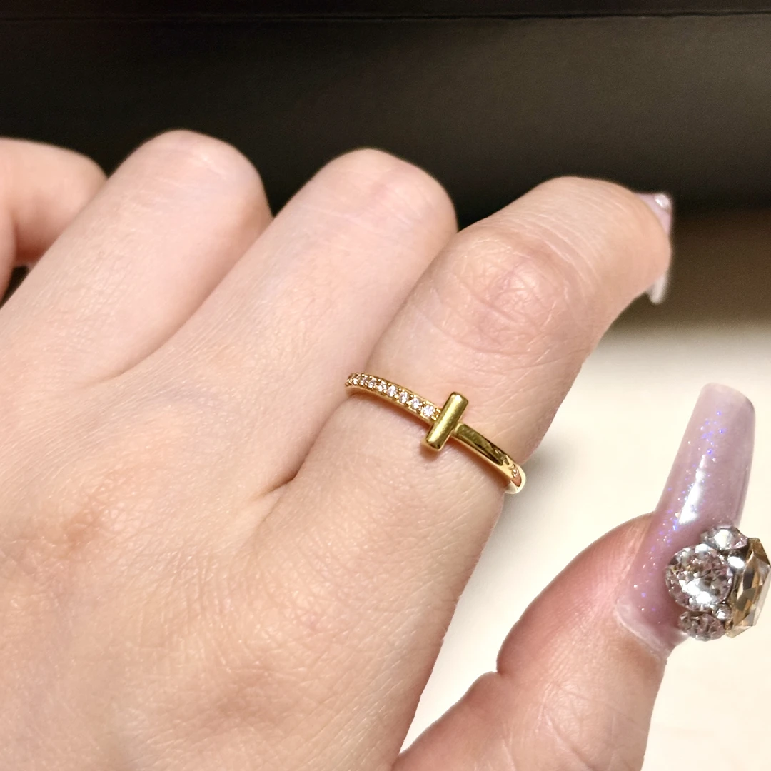 【阿雅专属】足金999经典T字戒指(6D工艺)