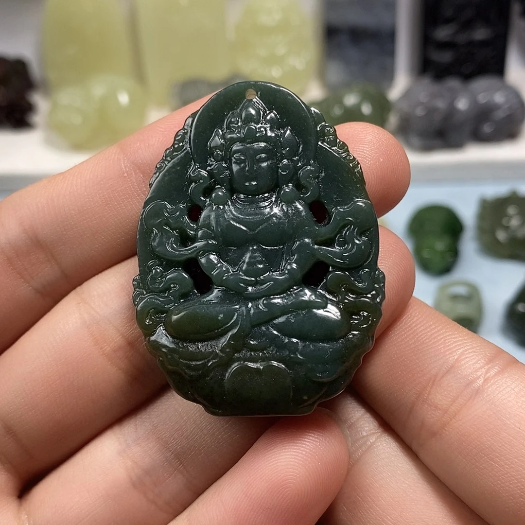 和田玉未镶嵌挂件