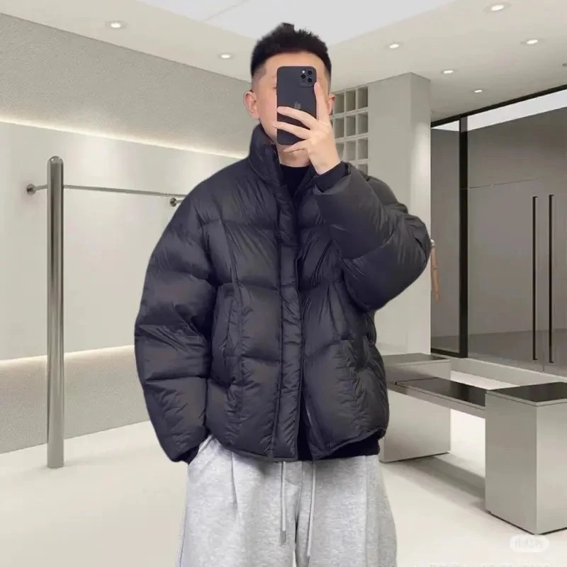 2025冬季高品质男士羽绒服外套宽松休闲加厚保暖面包服鸭绒上衣潮