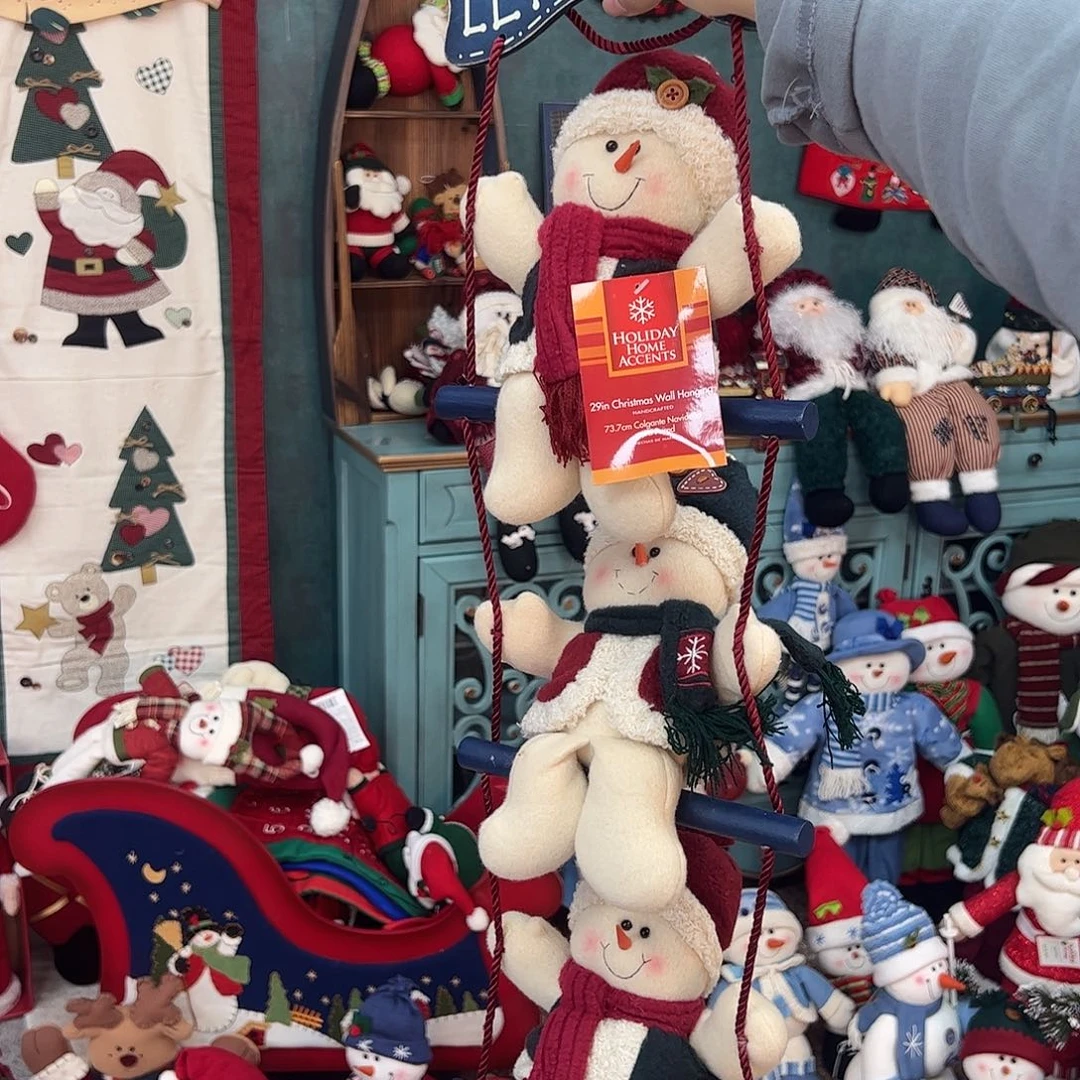 毛绒三雪人挂串70cm