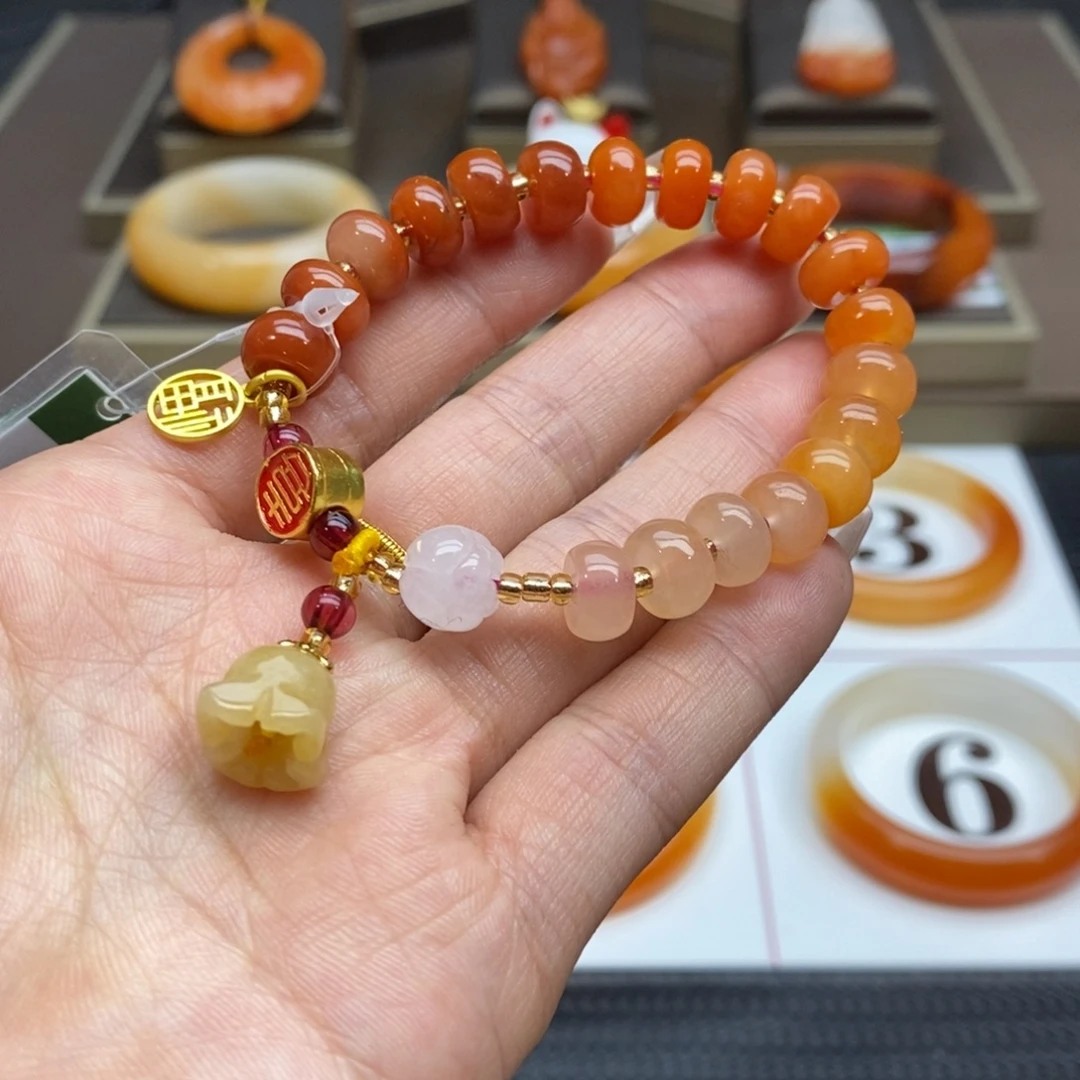 石英质玉（黄龙玉）未镶嵌手串