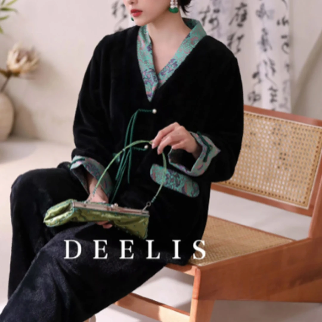 DEELIS国风秋冬季新款家居服套装D08642