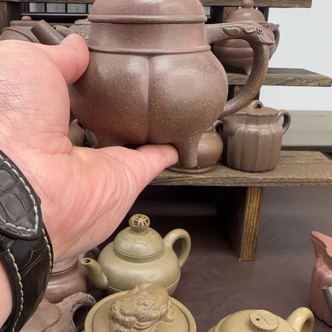 约***约茶杯紫砂四足紫砂