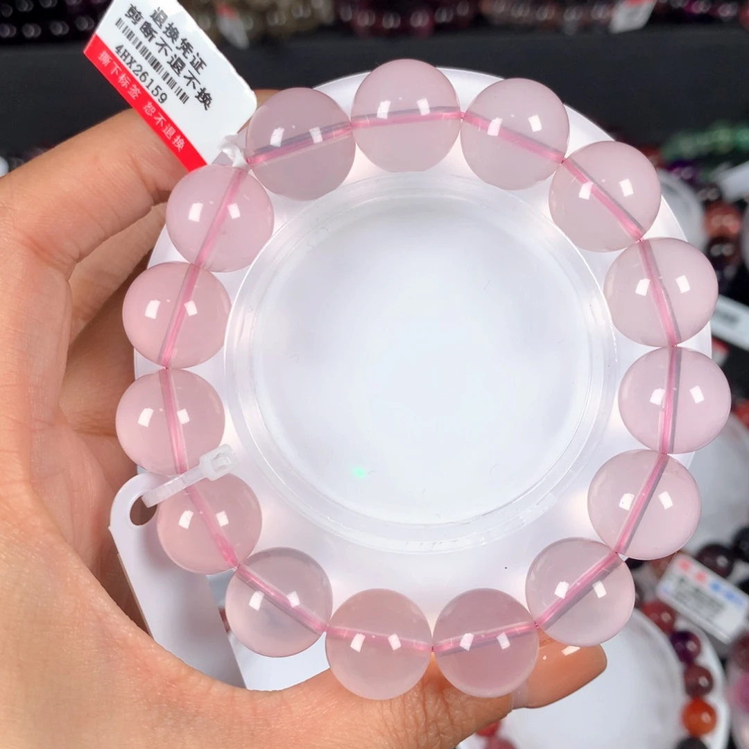 水晶手链未镶嵌马粉14mm