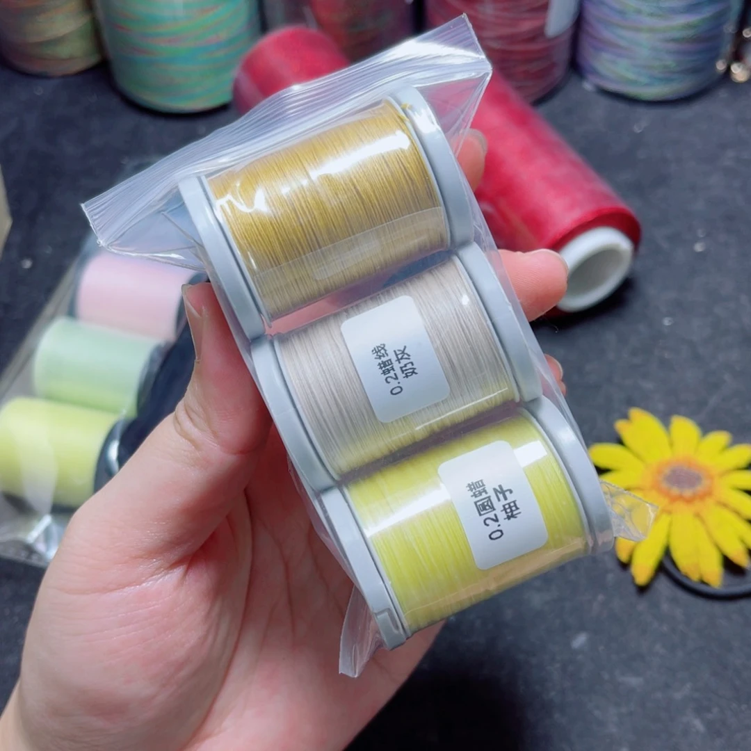 腈纶0.2纯色蜡线灰卷奶灰金黄柚子