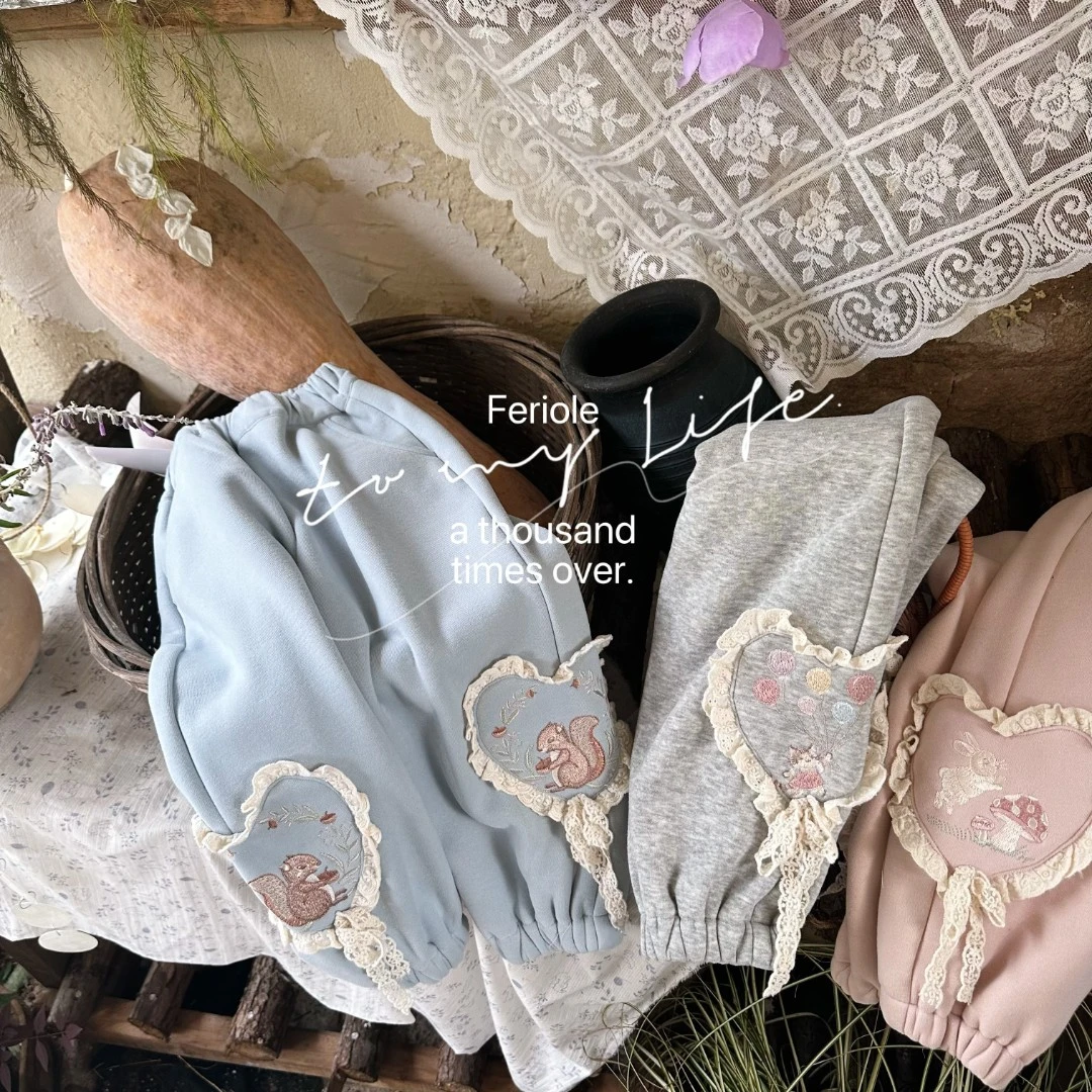 【设计师】53545冬款一体绒卫裤