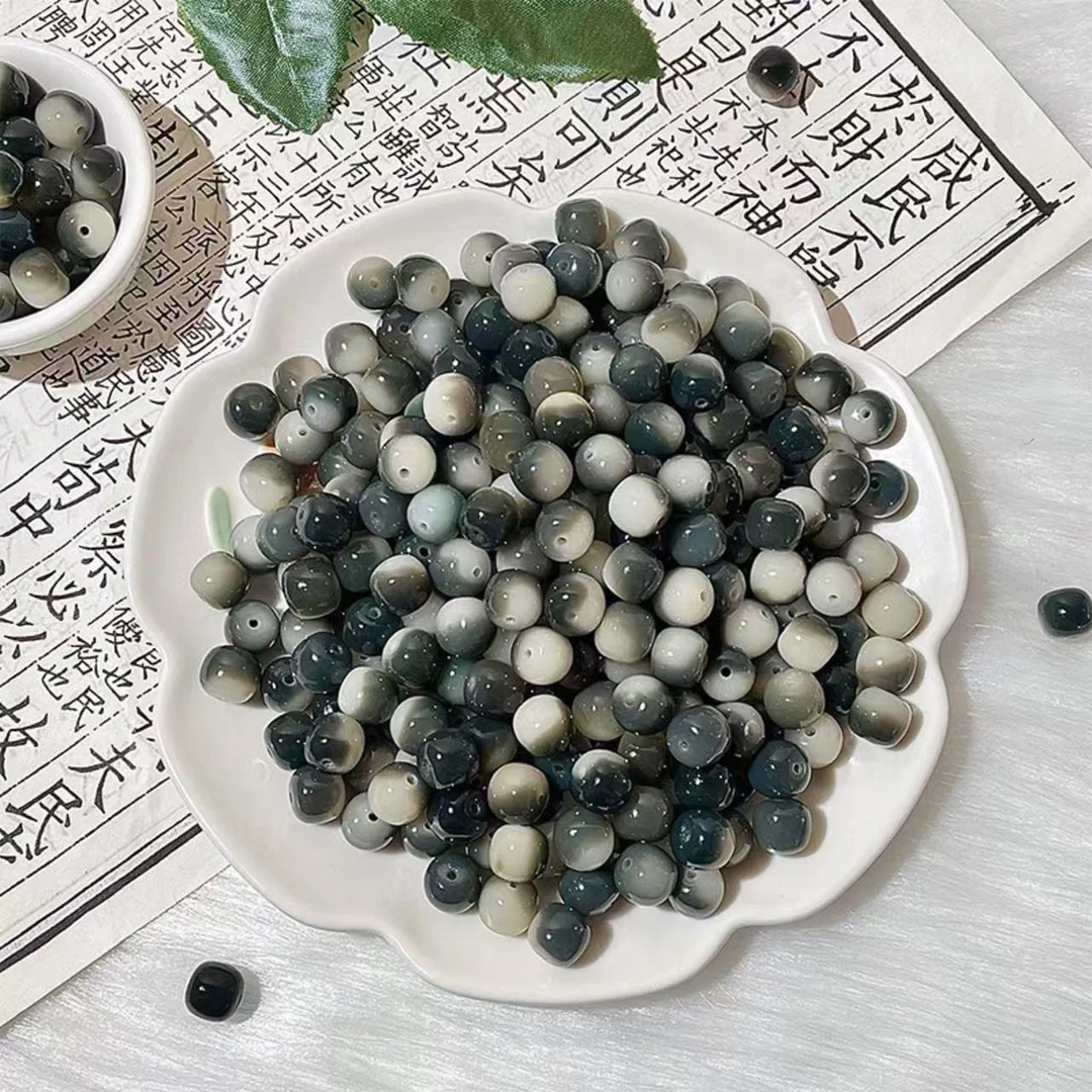 卡9*10远山黛桶珠DIY散珠车挂手持念珠