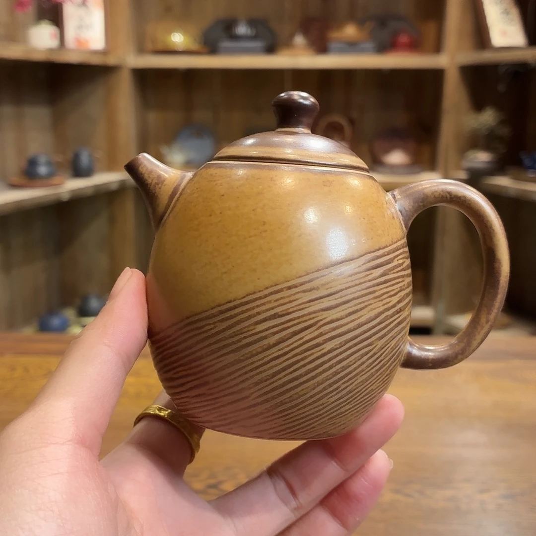 堂***主柴烧老岩泥高温茶器皿