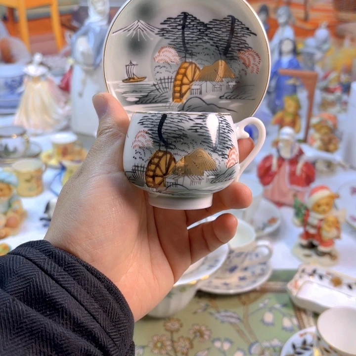 摆件欧洲中古瓷器好看冲鸭！