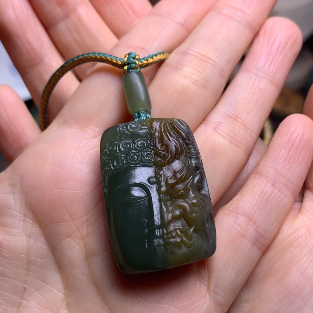 程***克岫岩河磨玉（透闪石质玉）未镶嵌挂件