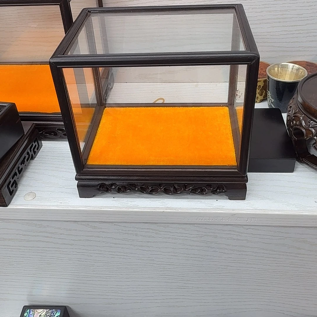 木大叶紫檀长16玻璃罩