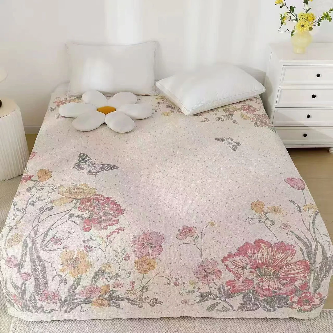 {原装正品}--多功能罗布麻纱布盖毯--化蝶150*200