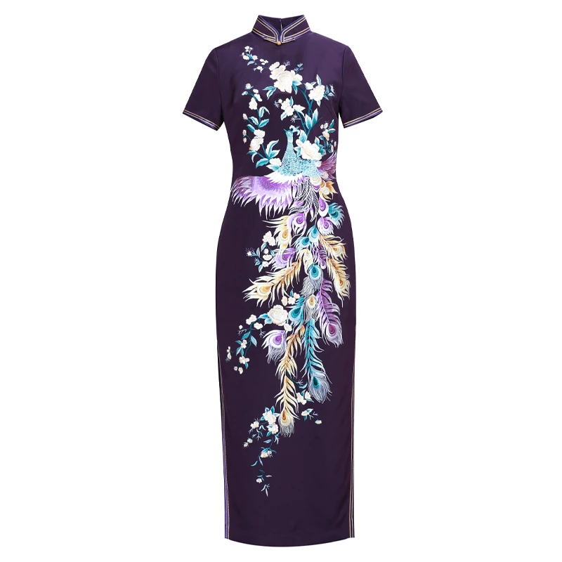 「祥凤争鸣」2814 盖世红颜中国风复古气质高端时尚设计感旗袍