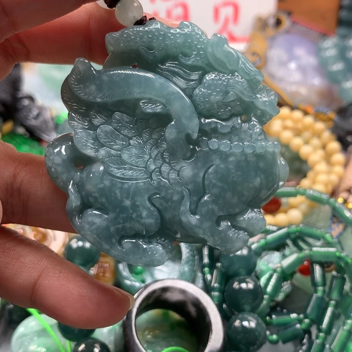 翡翠项链未镶嵌保真天然A货翡翠