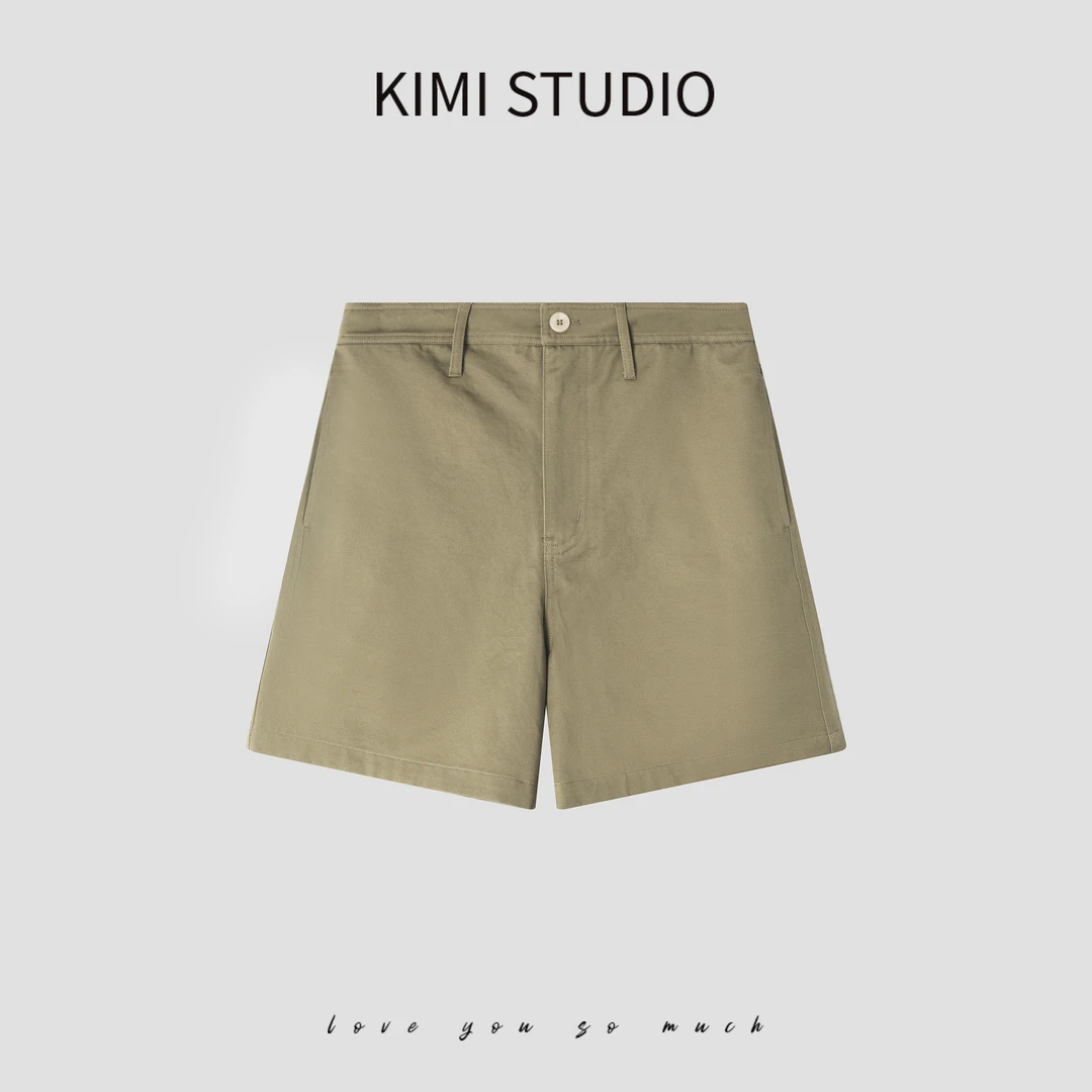 SS251526   kimi私服  100%棉高腰工装休闲短裤