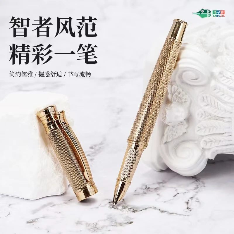 扬子鳄996金色刻花美工钢笔送金尖1墨水1墨囊40书法纸50复印手稿1