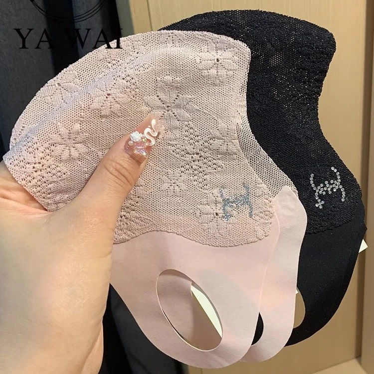 时尚蕾丝防晒口罩女护眼角面罩防紫外线冰丝立体夏季防护脸基尼薄