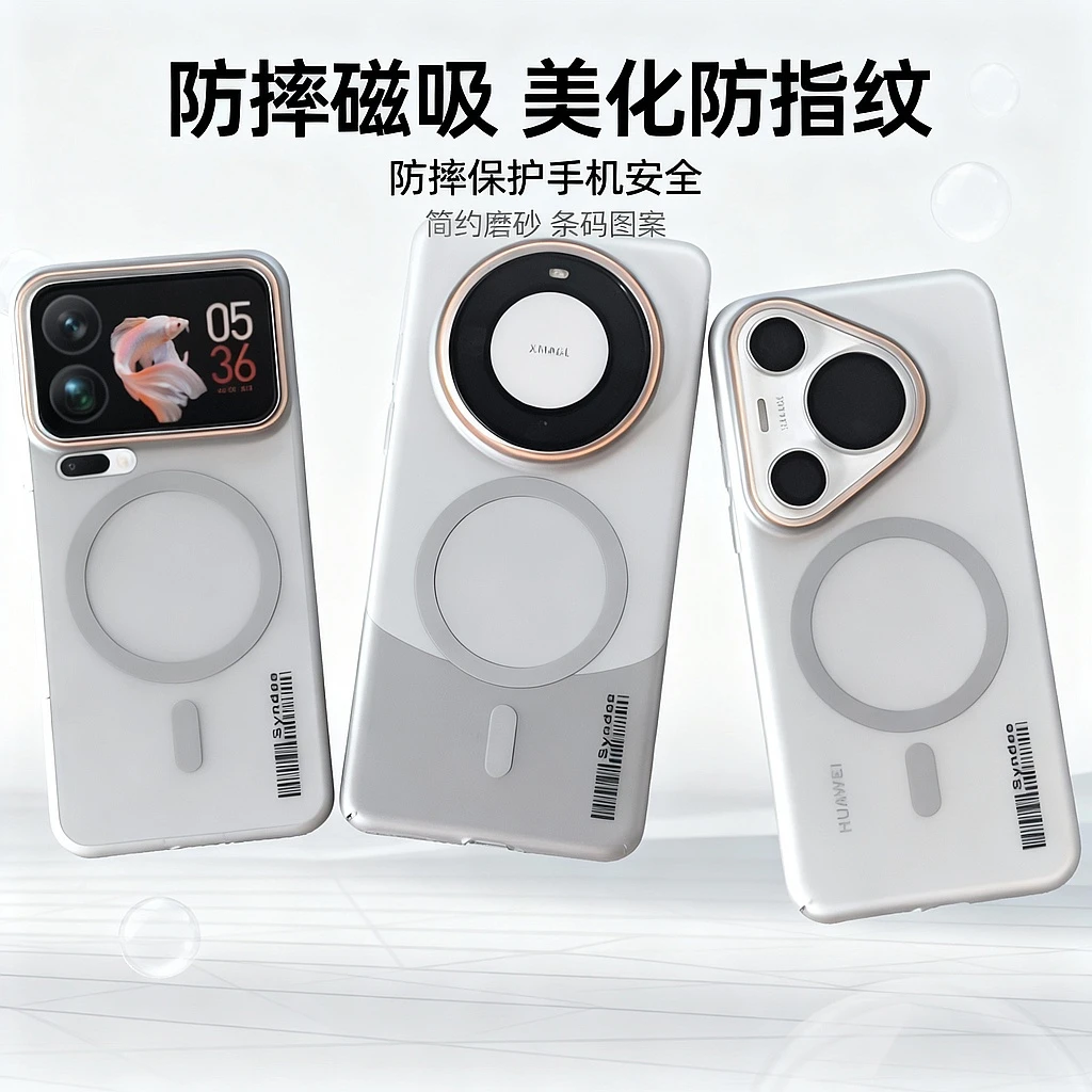 适用小米17promax手机壳磁吸mate70/60肤感磨砂pura80pro防摔硬壳