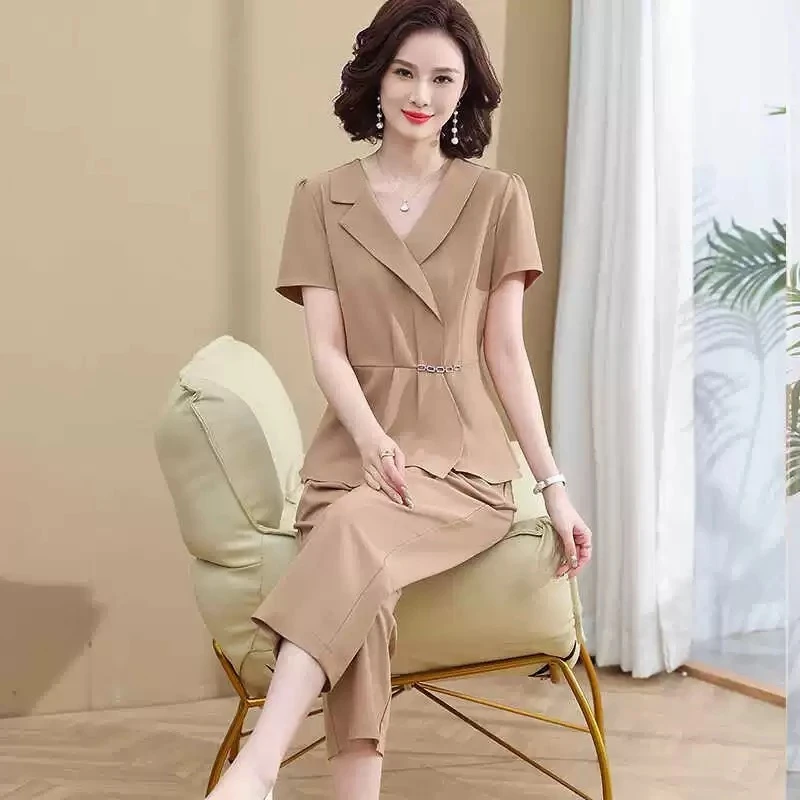 H2606新款女款休闲修身西装套装