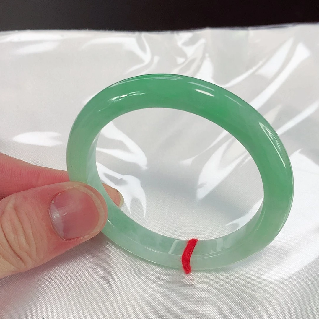 翡翠手镯未镶嵌225缅甸天然翡翠A货