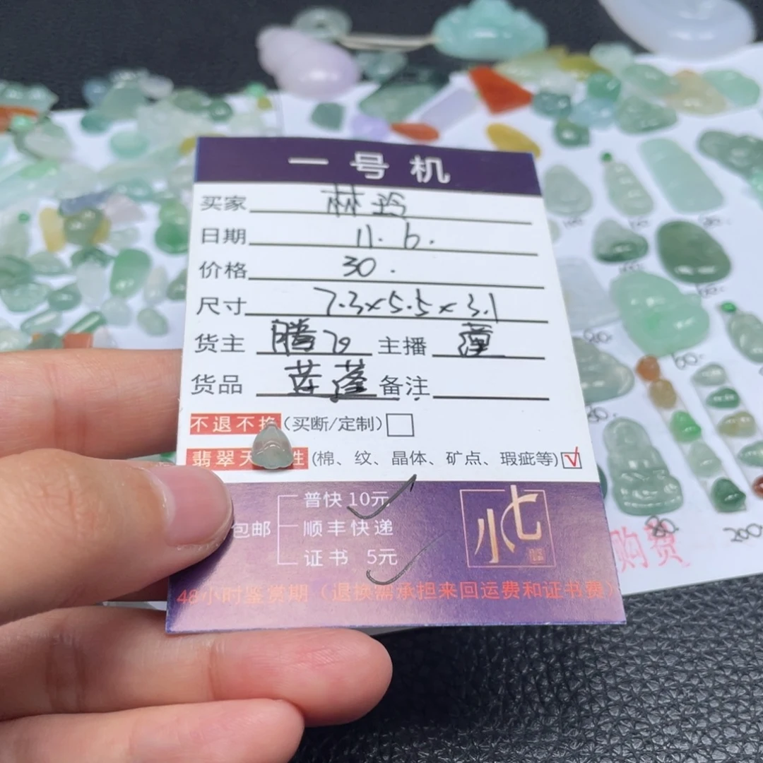 林***玲翡翠未镶嵌颈饰翡翠