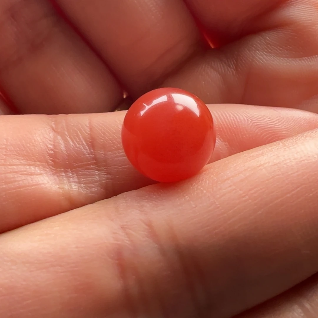 南红玛瑙圆珠11.3未镶嵌哈*虎