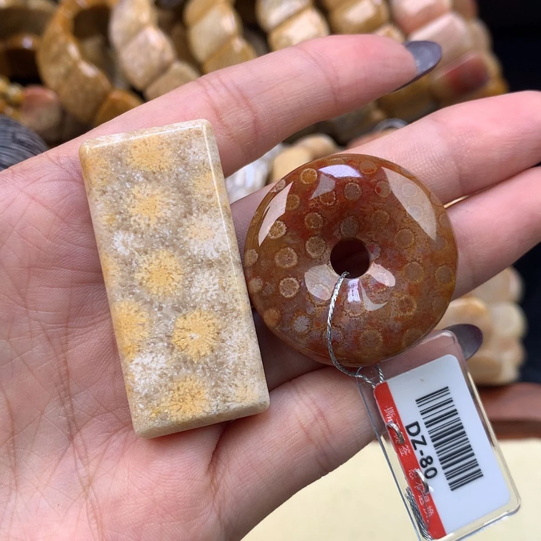 【闪购商品】颈饰未镶嵌硅化珊瑚（珊瑚玉）❤️***