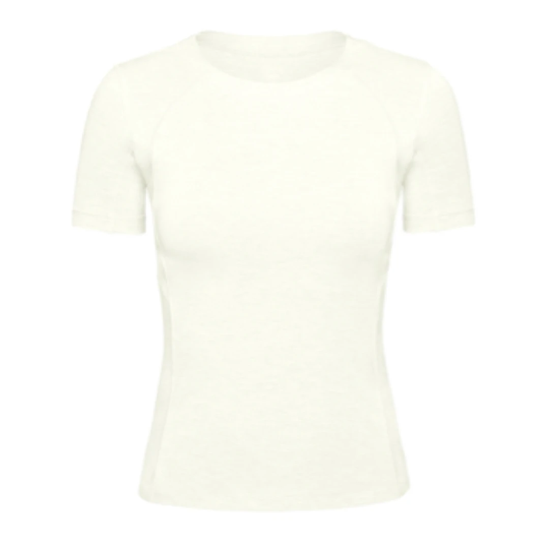 【天丝+羊毛】短袖透气纯色短款圆领T恤修身女士夏季紧身打底衫舒适